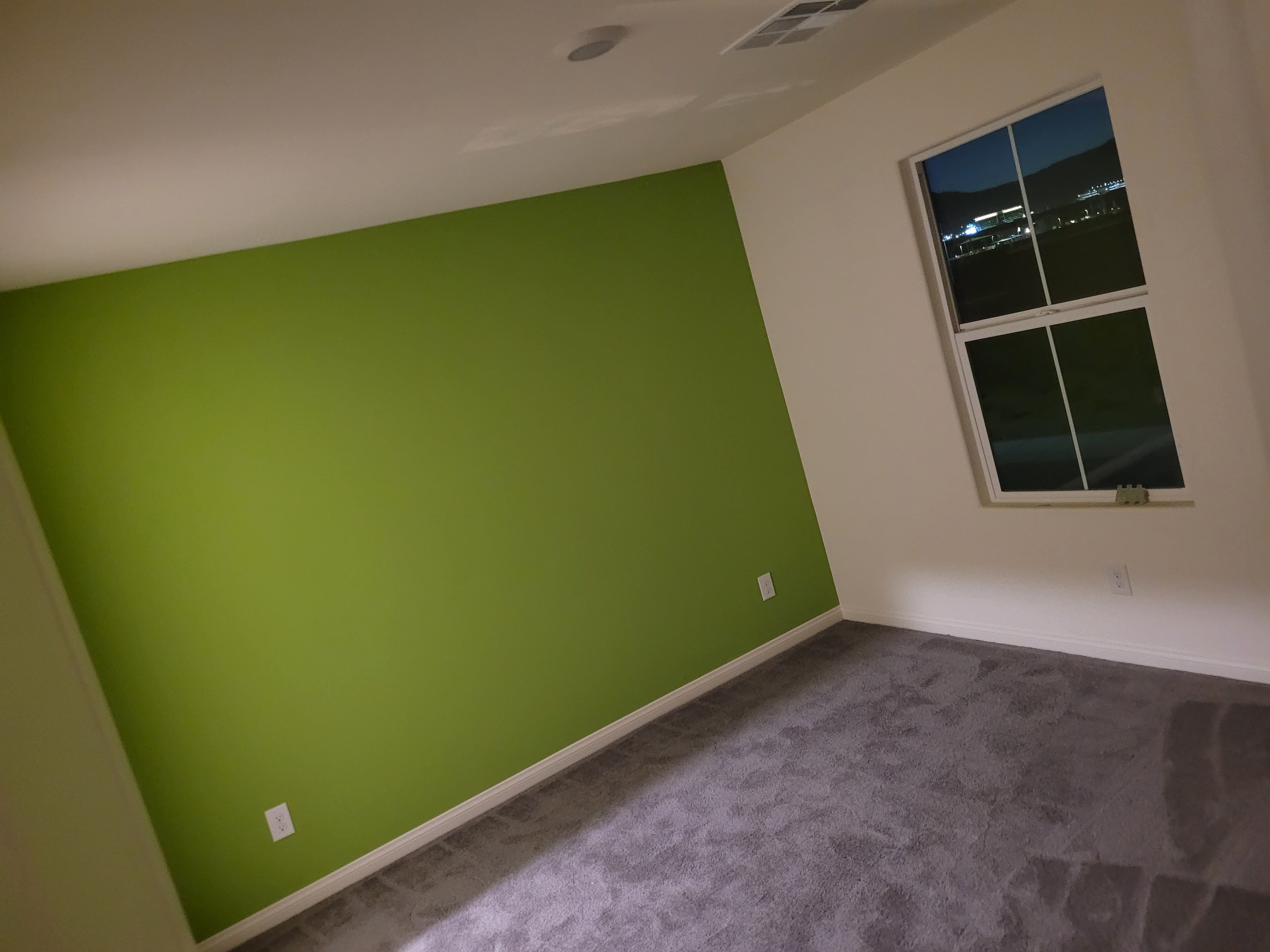 Freshly painted interior room