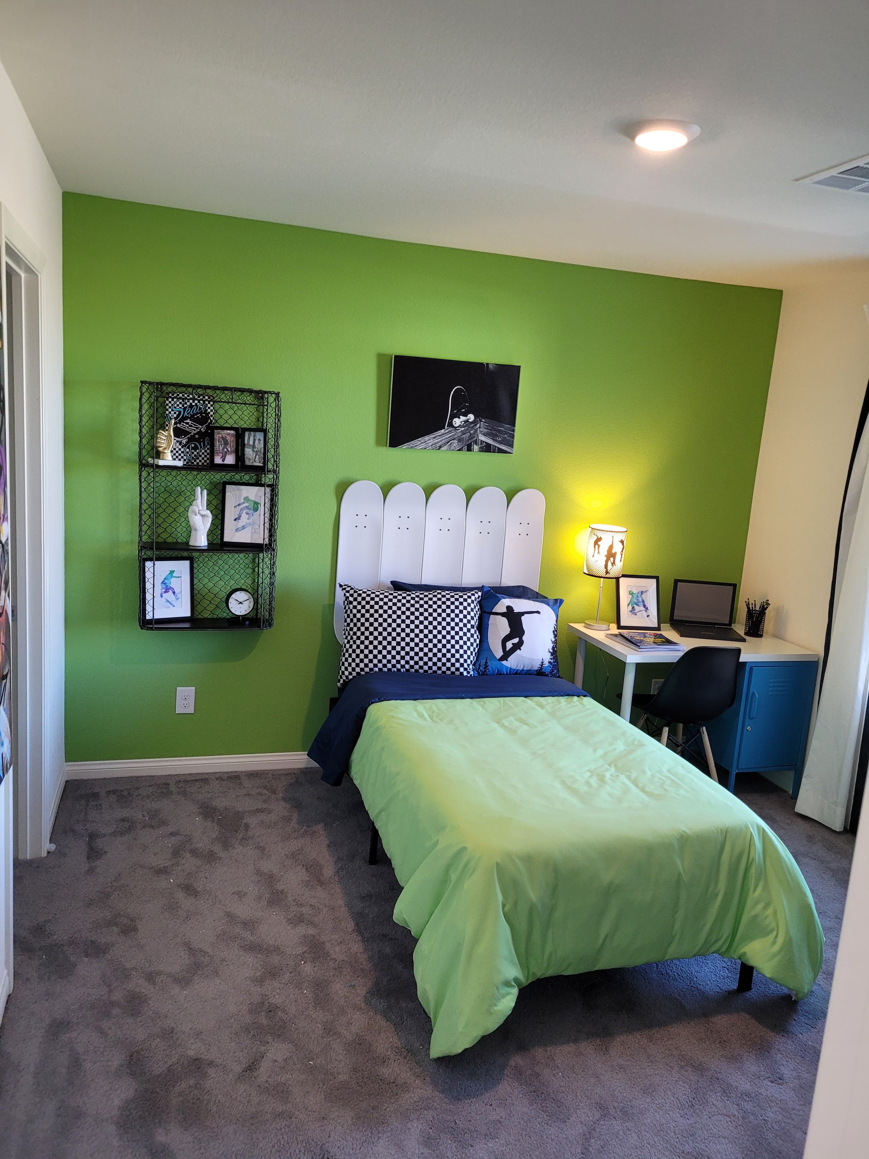 Furnished interior room featuring the painted wall