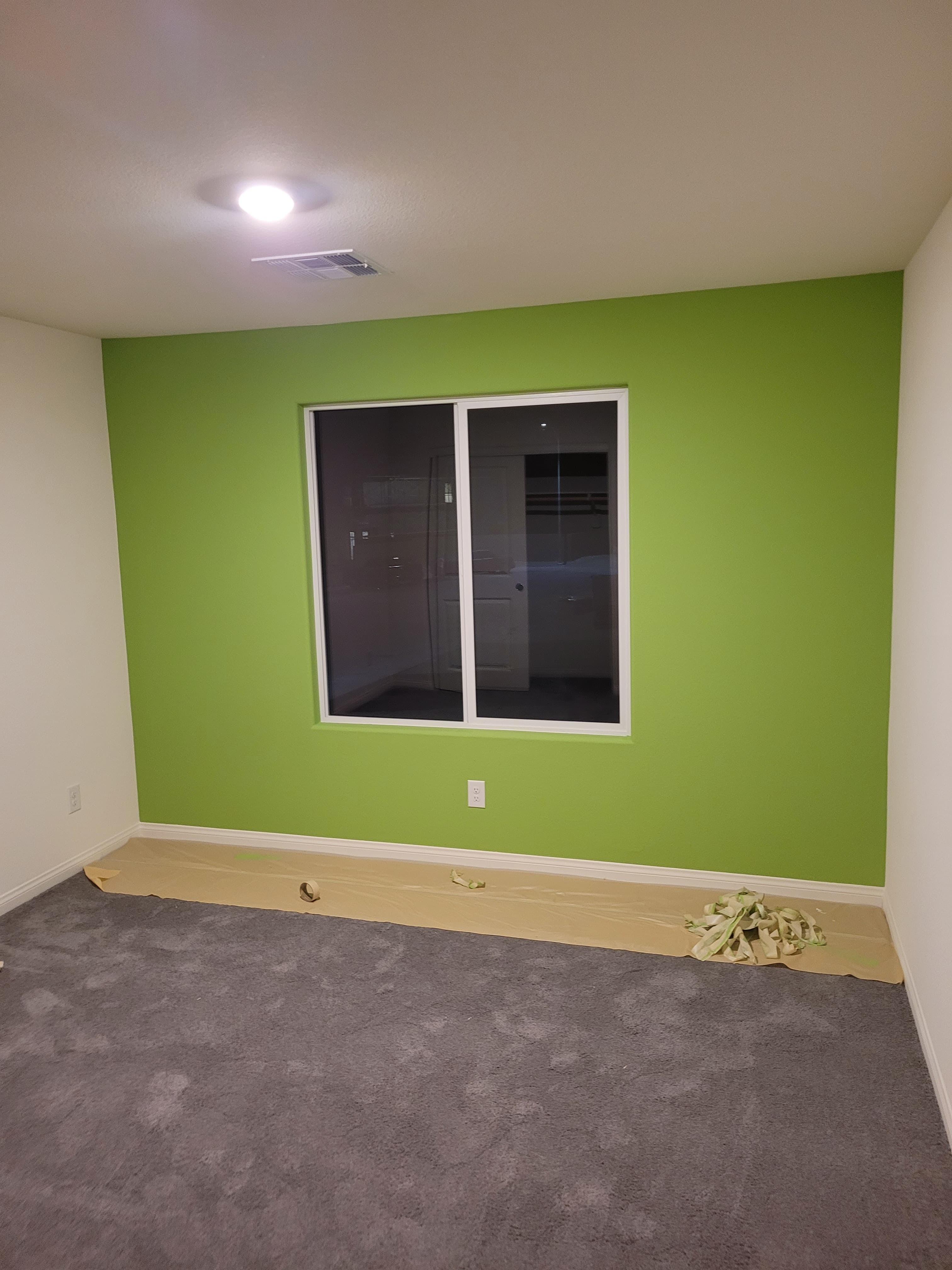 Freshly painted interior room