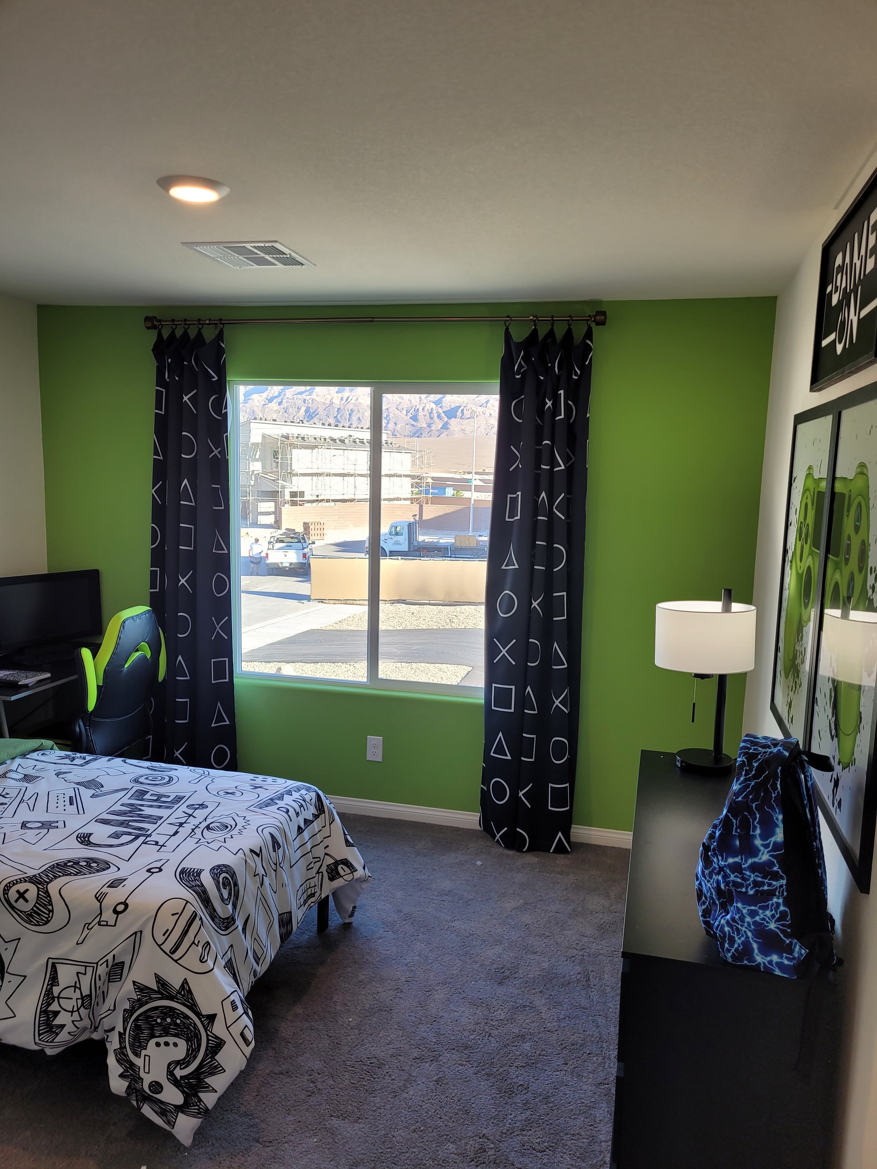 Furnished interior room featuring the painted wall