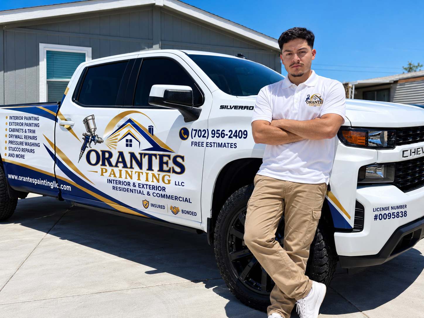 Owner of Orantes Painting at work